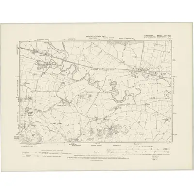 1899 Map of Derbyshire LIII.SW, 1901 Print