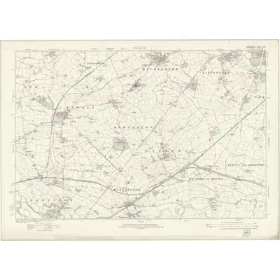 1913 Map of Derbyshire LIV, 1924 Print