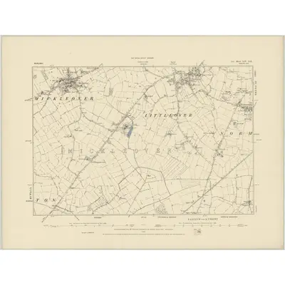 1880 Map of Derbyshire LIV.NE, 1886 Print