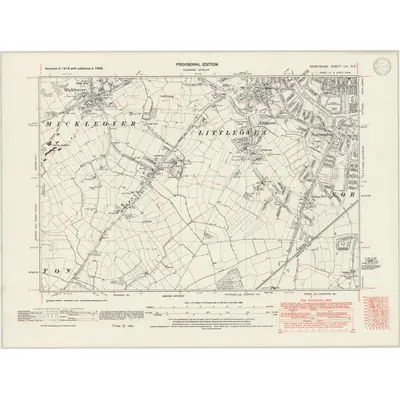 1938 Map of Derbyshire LIV.NE, 1947 Print