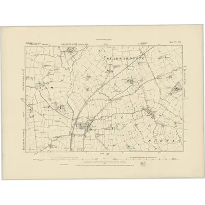 1880 Map of Derbyshire LIV.NW, 1885 Print
