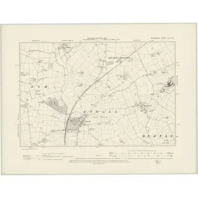 1899 Map of Derbyshire LIV.NW, 1901 Print