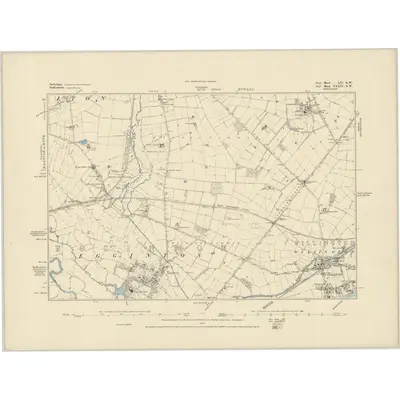 1880 Map of Derbyshire LIV.SW, 1886 Print