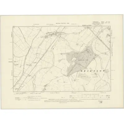 1899 Map of Derbyshire LIX.NE, 1902 Print