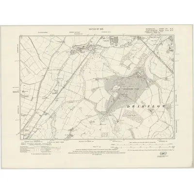 1920 Map of Derbyshire LIX.NE, 1925 Print