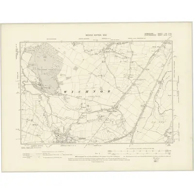 1899 Map of Derbyshire LIX.SW, 1902 Print