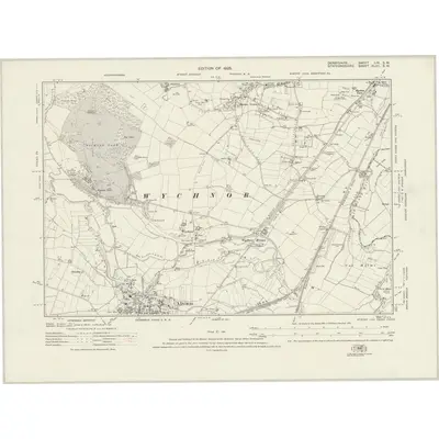 1920 Map of Derbyshire LIX.SW, 1925 Print