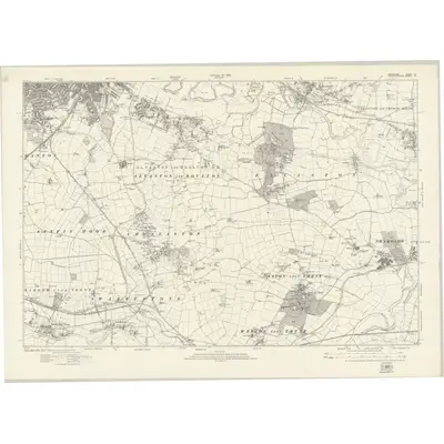 1912 Map of Derbyshire LV, 1924 Print