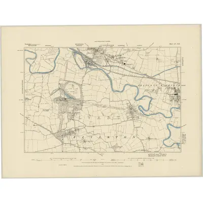 1880 Map of Derbyshire LV.NE, 1885 Print