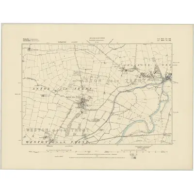 1879 Map of Derbyshire LV.SE, 1885 Print
