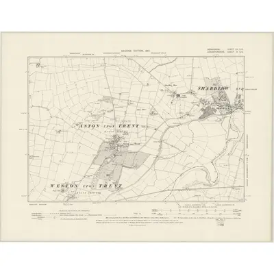 1899 Map of Derbyshire LV.SE, 1901 Print