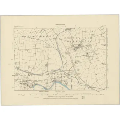 1879 Map of Derbyshire LV.SW, 1885 Print