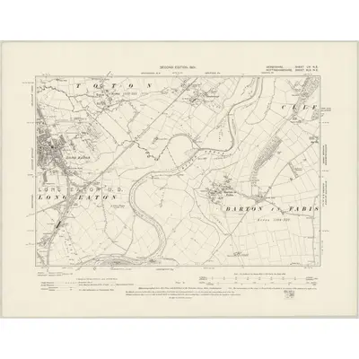 1899 Map of Derbyshire LVI.NE, 1901 Print