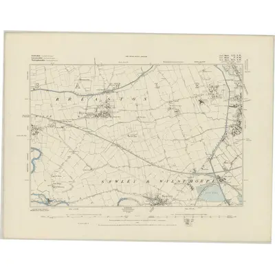 1880 Map of Derbyshire LVI.NW, 1884 Print