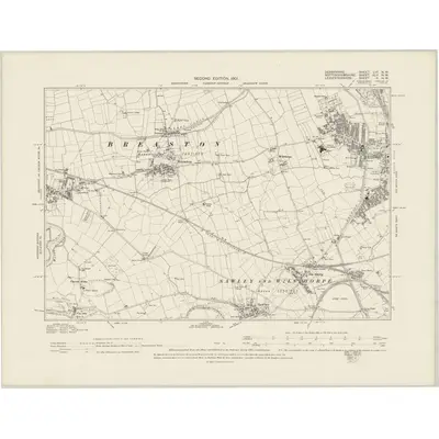 1899 Map of Derbyshire LVI.NW, 1901 Print