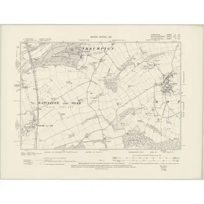 1899 Map of Derbyshire LVI.SE, 1901 Print