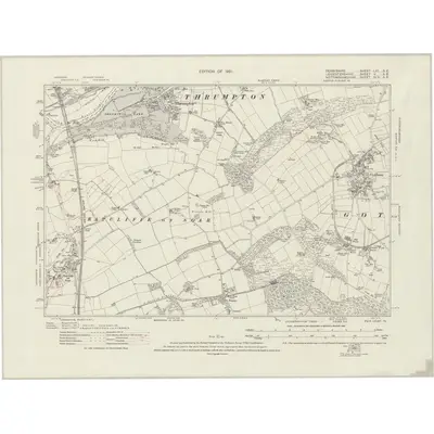 1919 Map of Derbyshire LVI.SE, 1921 Print