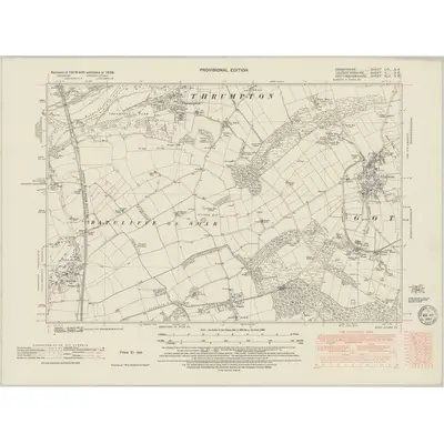 1938 Map of Derbyshire LVI.SE, 1949 Print