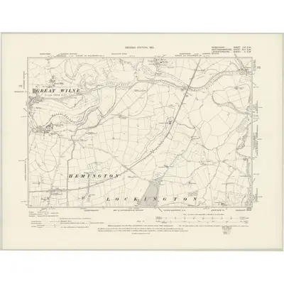1899 Map of Derbyshire LVI.SW, 1901 Print