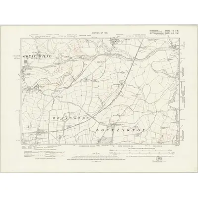 1919 Map of Derbyshire LVI.SW, 1921 Print