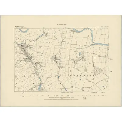 1880 Map of Derbyshire LVII.NE, 1884 Print