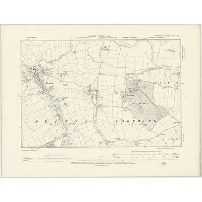 1899 Map of Derbyshire LVII.NE, 1901 Print