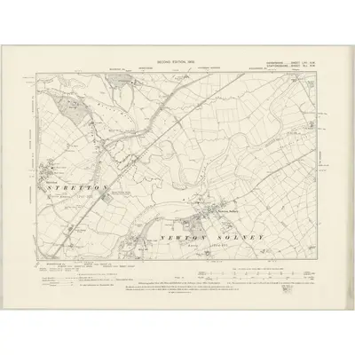 1899 Map of Derbyshire LVII.NW, 1902 Print
