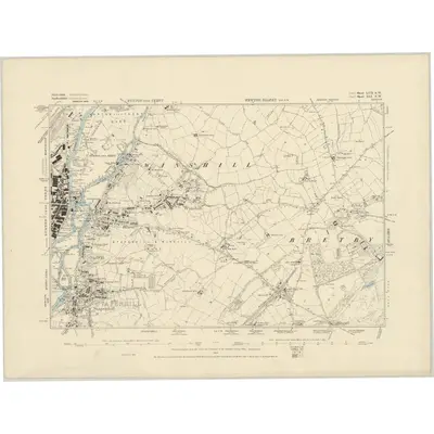 1882 Map of Derbyshire LVII.SW, 1884 Print
