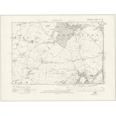 1920 Map of Derbyshire LVIIa.NE, 1924 Print