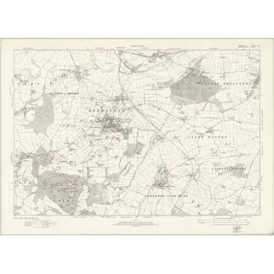 1920 Map of Derbyshire LVIII, 1925 Print