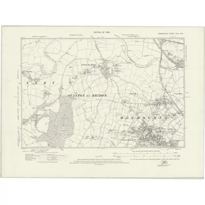 1920 Map of Derbyshire LVIII.NW, 1924 Print