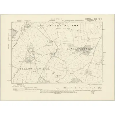 1899 Map of Derbyshire LVIII.SE, 1904 Print