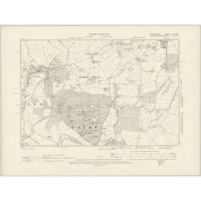 1899 Map of Derbyshire LVIII.SW, 1901 Print