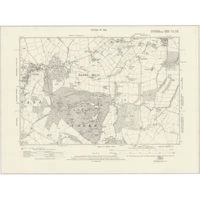 1920 Map of Derbyshire LVIII.SW, 1924 Print