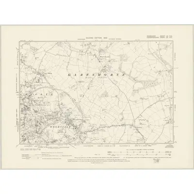 1899 Map of Derbyshire LX.NE, 1902 Print