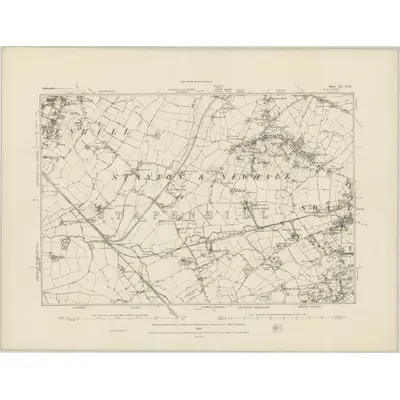1881 Map of Derbyshire LX.NW, 1884 Print