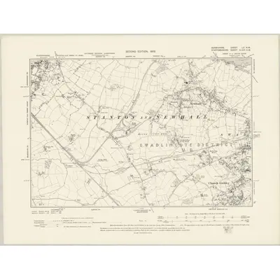 1899 Map of Derbyshire LX.NW, 1902 Print