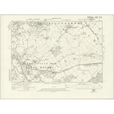 1921 Map of Derbyshire LX.SE, 1925 Print