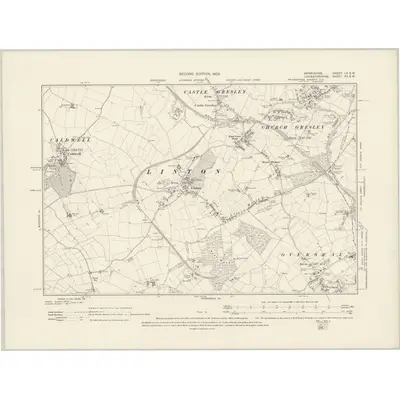 1900 Map of Derbyshire LX.SW, 1902 Print