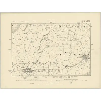 1881 Map of Derbyshire LXII.NE, 1884 Print