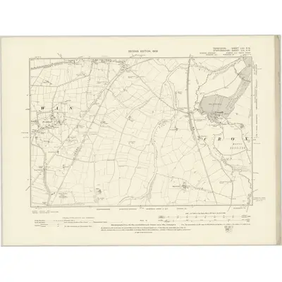 1900 Map of Derbyshire LXII.NW, 1902 Print