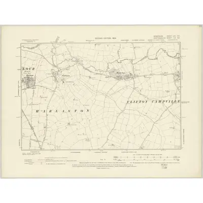 1900 Map of Derbyshire LXII.SE, 1902 Print