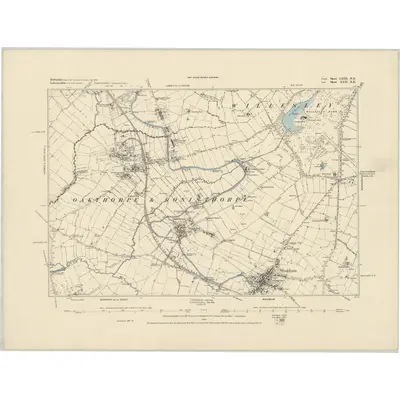 1881 Map of Derbyshire LXIII.NE, 1884 Print
