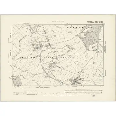 1900 Map of Derbyshire LXIII.NE, 1902 Print