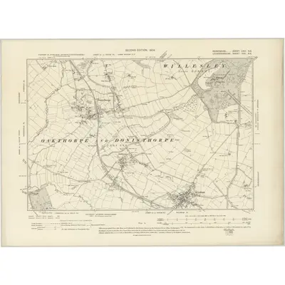 1900 Map of Derbyshire LXIII.NE, 1904 Print