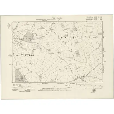1920 Map of Derbyshire LXIII.SW, 1925 Print