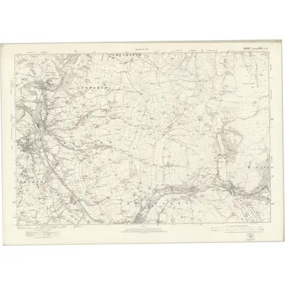 1917 Map of Derbyshire V, 1924 Print