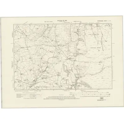 1919 Map of Derbyshire V.NE, 1923 Print