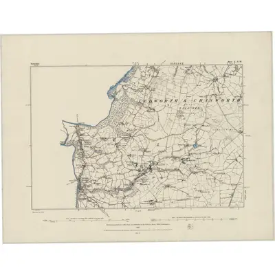 1880 Map of Derbyshire V.NW, 1882 Print
