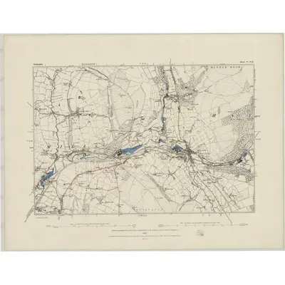 1880 Map of Derbyshire V.SE, 1882 Print